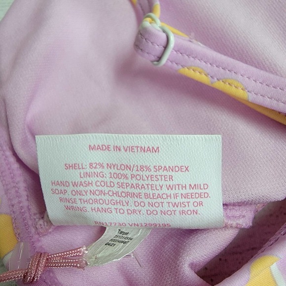 Stoney Clover Lane x Target Flutter Strap Heart Print Bralette Bikini Top XS - Picture 6 of 8